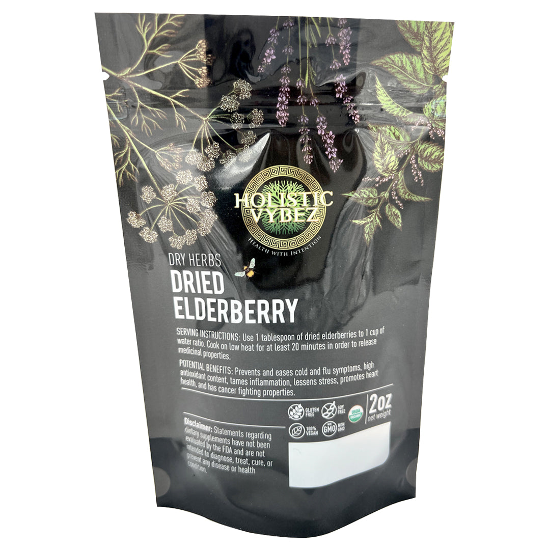 Dried Elderberry Holistic Vybez Dry Herbs