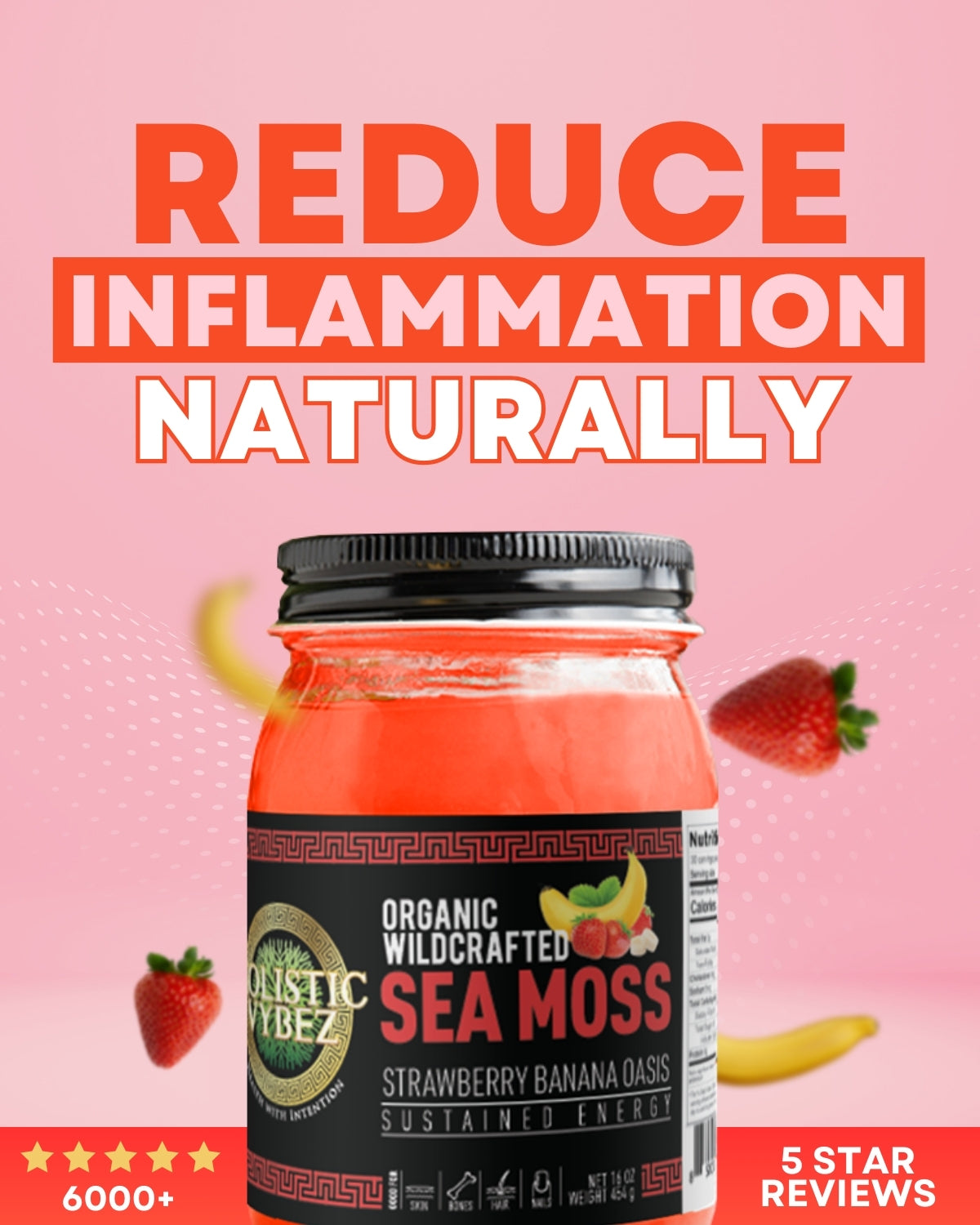 Strawberry Banana Oasis Sea Moss Gel